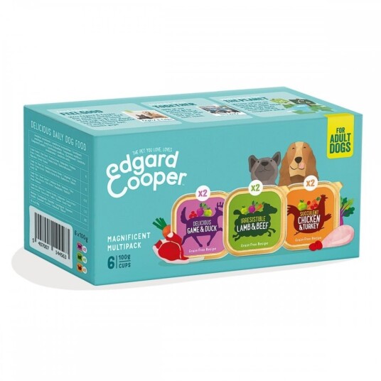 Edgard & Cooper™ Edgard & Cooper Dog Adult Multipack Lam Kylling & Vilt 6X100G