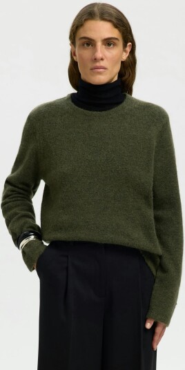 Selected Femme Lulu New Long Sleeve Knit O Neck Flerfarget XXL