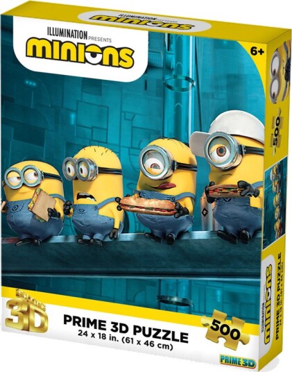 Minions Lunch On a Skyscraper 500pc 24x18 in 3D Lenticular Puzzle Minions Lunch On a Skyscraper 500pc 24x18 in 3D Lenticular Puzzle