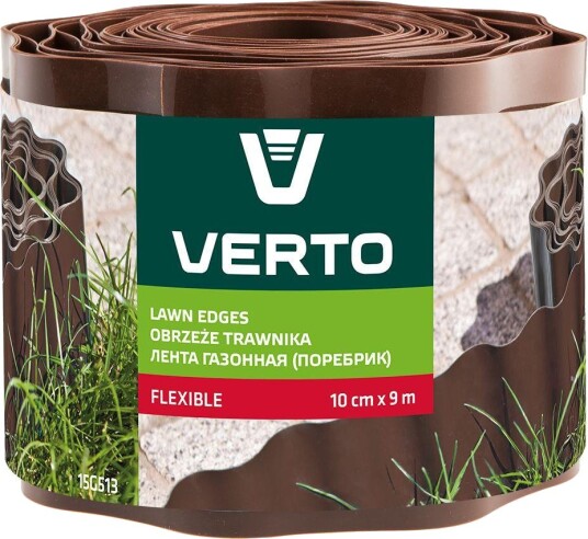 Plenkant Verto 15G513 til gressplen 10 cm x 9 m brun Plenkant Verto 15G513 til gressplen 10 cm x 9 m brun