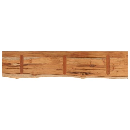  Vegghylle 120x20x3,8 cm rektangulær heltre akasie naturlig kant 8721012090057