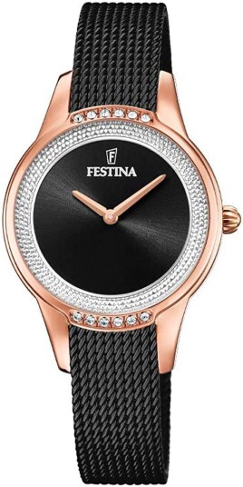 Festina Dameklokke F20496 2 Sort/Stål Ø30 mm Festina Dameklokke F20496 2 Sort/Stål Ø30 mm