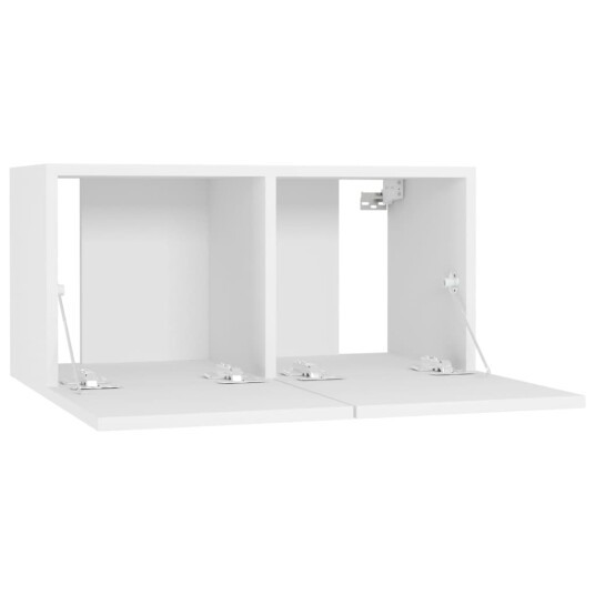 vidaXL TV-benker 4 stk hvit 60x30x30 cm sponplate