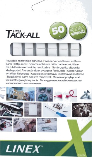 Linex Tack-All klebegummi - i små firkanter