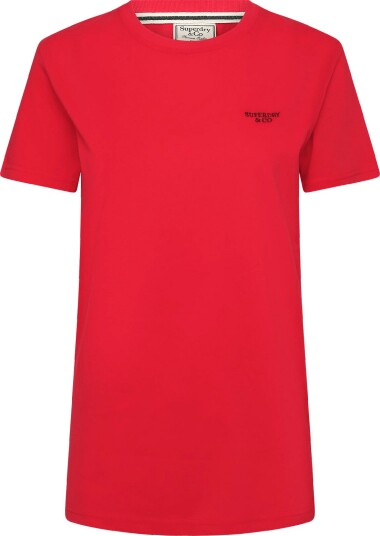 Superdry Essential Stacked Logo Emb Tee   Red   S