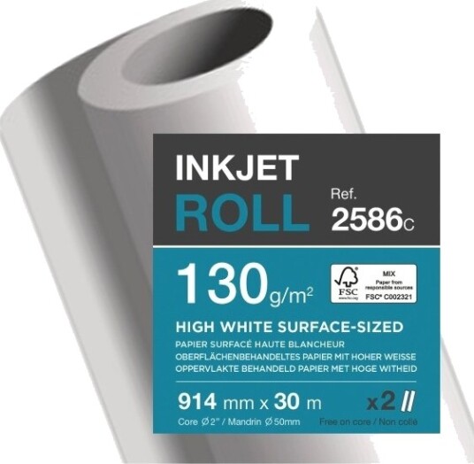 Plotterpapir Clairefontaine 120 G 914 Mm X 30 M Pakke A 2 Stk Plotterpapir Clairefontaine 120 G 914 Mm X 30 M Pakke A 2 Stk