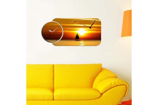 Decorative MDF Clock 2 Pieces 68x32