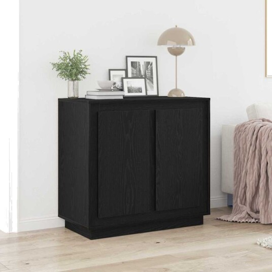  Moderne Buffet Sideboard Svart eik 80 x 34 x 75 cm