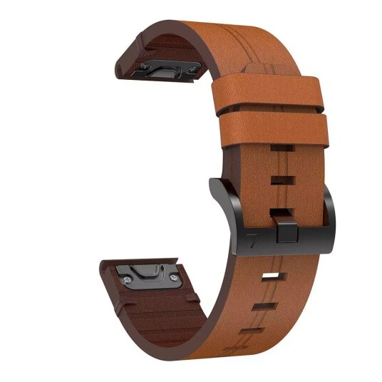 INCOVER Universal Garmin 22mm PU Skinnrem - Mørkbrun