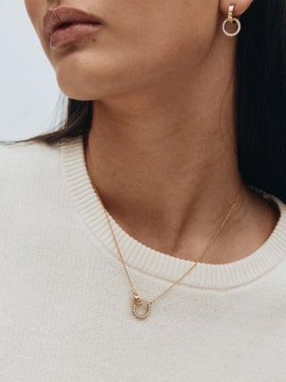Edblad Eternal Orbit Necklace Gold Gull ONE SIZE