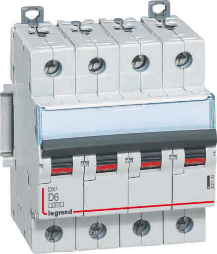 Legrand Automatsikring DX3 D 32A 4P, 4M, 6/10kA