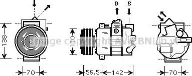 AC kompressor PRASCO VNK220 AC kompressor PRASCO VNK220