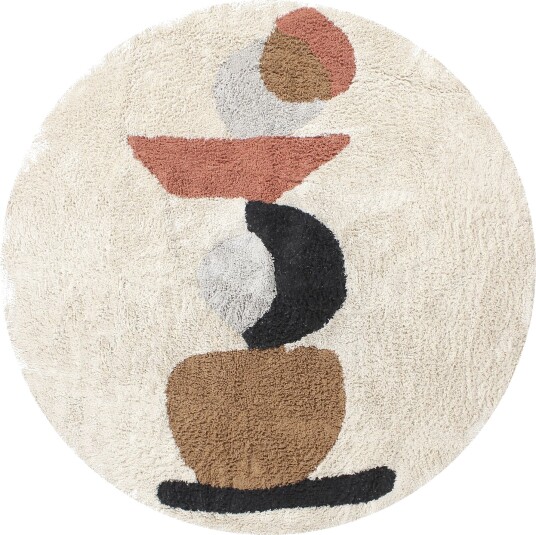 Runde tepper Mantona Natural Cotton Shaggy multi Størrelse: Ø 200 cm