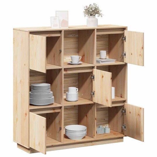 vidaXL Highboard 110,5x35x117 cm heltre furu