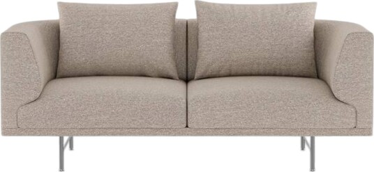 Vipp Chimney 2 seters Sofa Brook Beige/ Kastanje/rustfritt Stål