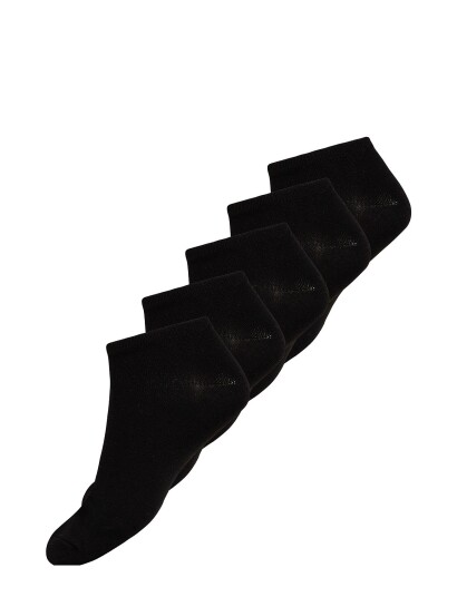 URBAN QUEST 5-Pack Men Bamboo Footie - Black - 40-46
