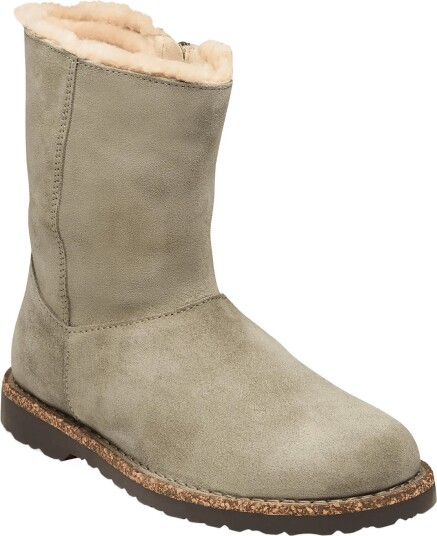 Birkenstock Uppsala Zip Shearling Leve Taupe - TAUPE - 36