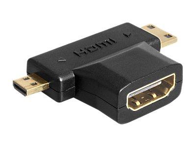 Delock HDMI-splitter for Mini og Micro HDMI - Svart Delock HDMI-splitter for Mini og Micro HDMI - Svart