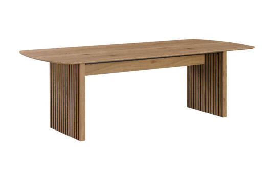 Bark Richeto Spisebord 240 cm eik + 8 stk Naira stol brun med eikeben   Natur/Brun