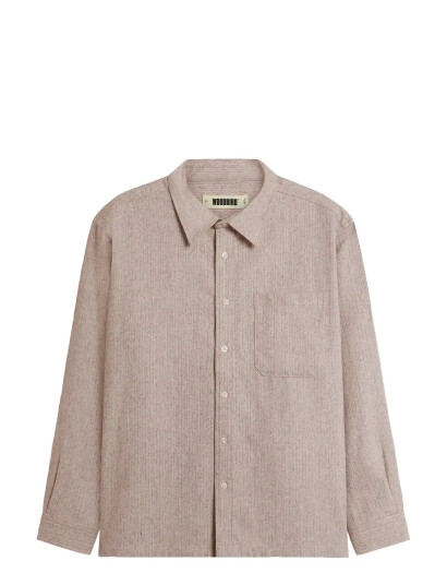 Woodbird Wbbuzo Wool Shirt Beige S Woodbird Wbbuzo Wool Shirt Beige S