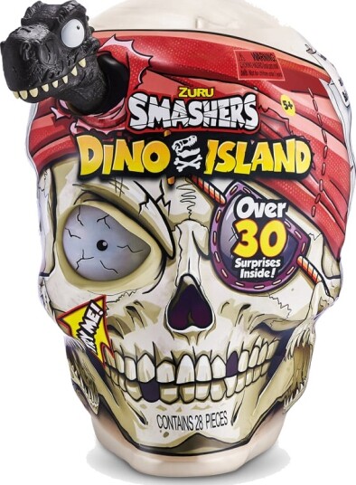 Zuru Smashers Dino Island Gigantisk Hodeskalle med Overraskelser - 30 Deler Figurer for Barn 5+ År Zuru Smashers Dino Island Gigantisk Hodeskalle med Overraskelser - 30 Deler Figurer for Barn 5+ År
