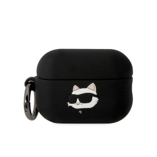 Karl Lagerfeld KLAP2RUNCHK AirPods Pro 2 deksel czarny/svart silikon Choupette Head 3D