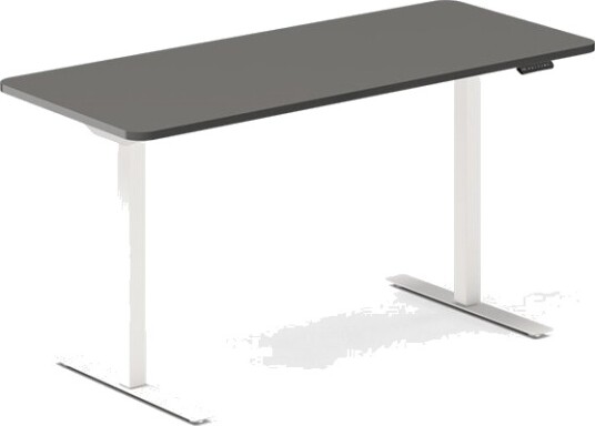 Hæve Sænkebord Dna Antracit 1400X600 Mm 2 Ben/Hvid