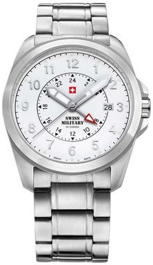Swiss Military by Chrono Herreklokke 29000.02 Hvit/Stål Ø40 mm Swiss Military by Chrono Herreklokke 29000.02 Hvit/Stål Ø40 mm