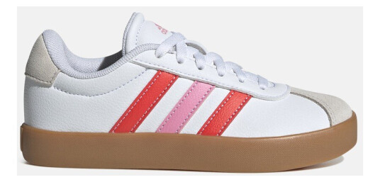 Adidas Vl Court 3.0 K Ftwwht/Brired/Blipnk 36 2/3 (Uk 4) Sneakers