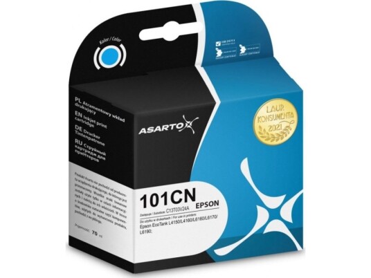 Asarto-Blekk Asarto-Blekk For Epson 101Cn | C13t03v24a | 70Ml | Cyan Asarto-Blekk Asarto-Blekk For Epson 101Cn | C13t03v24a | 70Ml | Cyan