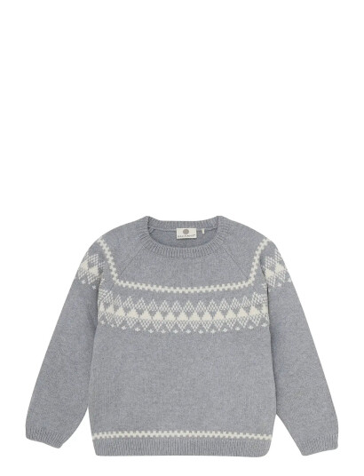 En Fant Pullover Knit W. Wool Grey 122