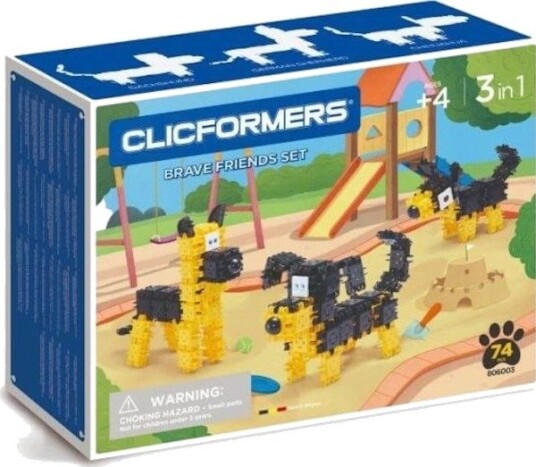 Clics Byggesett Clicformers Svart/Gul Friends 74 Deler 806003