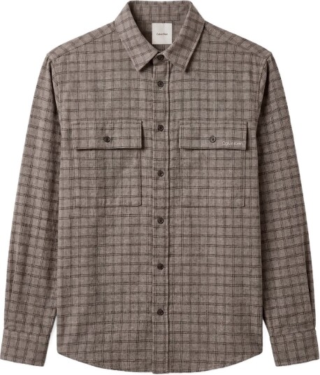 Calvin Klein Ls Check Flannel Classic Shirt CHARCOAL HEATHER XL Calvin Klein Ls Check Flannel Classic Shirt CHARCOAL HEATHER XL