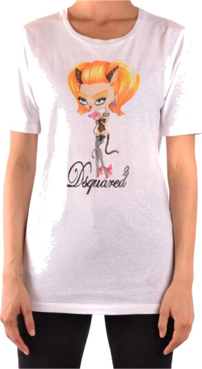 Dsquared2 Dame Topper Hvit M,