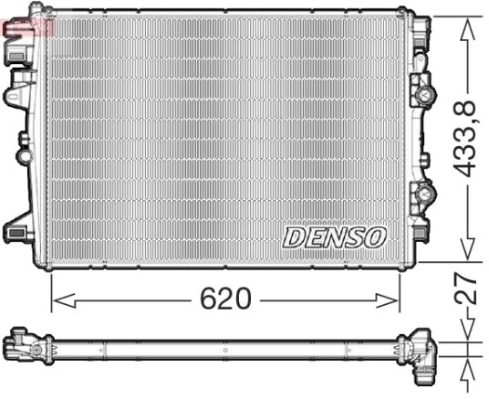 DENSO DRM06178 Radiator, motorkjøling