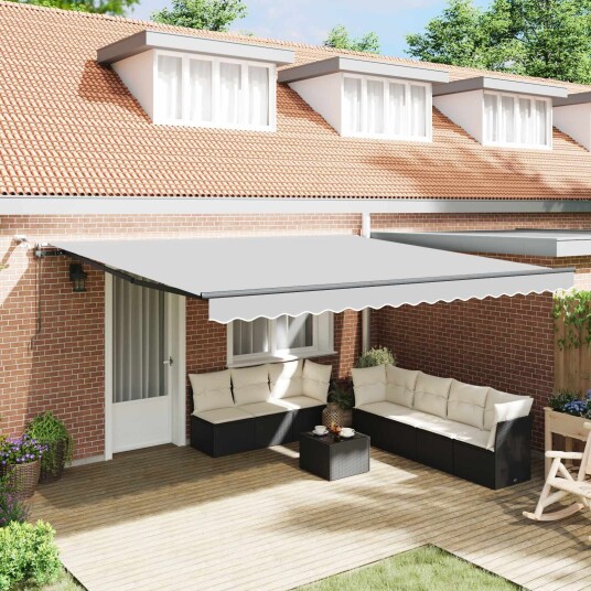Markise with Antrasitt 4 × 3,5 m Metall