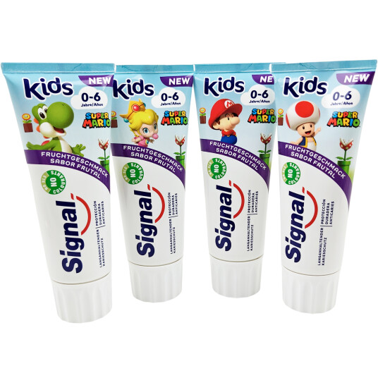 Super Mario Barnetannkrem SIGNAL Barn 0-6 år 75 ml