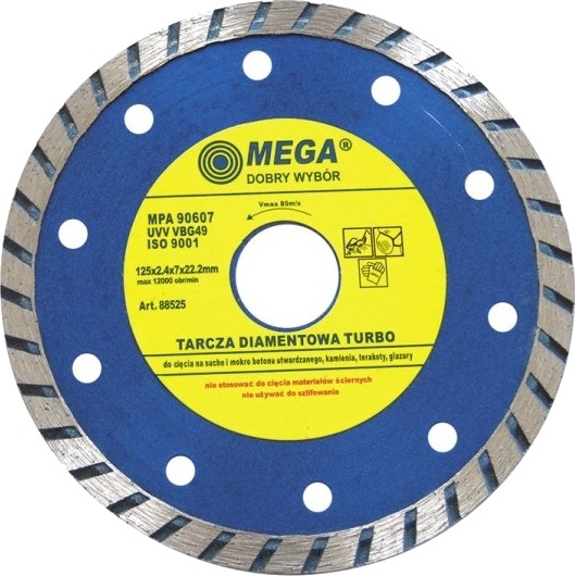 Mega Turbo Diamantskive 2,8X7,0Mm 230Mm 88630 Mega Turbo Diamantskive 2,8X7,0Mm 230Mm 88630