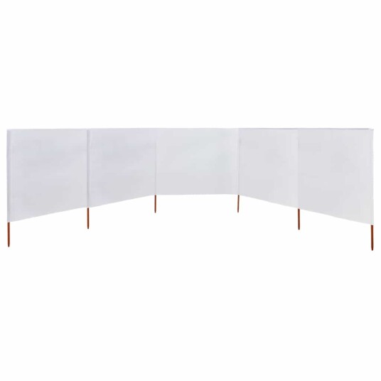 vidaXL Vindskjerm 5 paneler stoff 600x80 cm sandhvit vidaXL Vindskjerm 5 paneler stoff 600x80 cm sandhvit