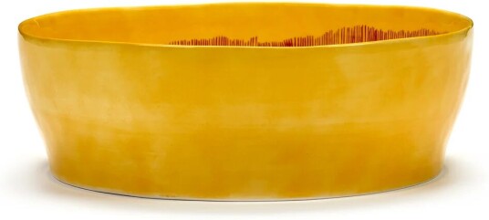 Serax Ottolenghi Feast salatskål Ø27,5 cm Yellow stripes-red Serax Ottolenghi Feast salatskål Ø27,5 cm Yellow stripes-red