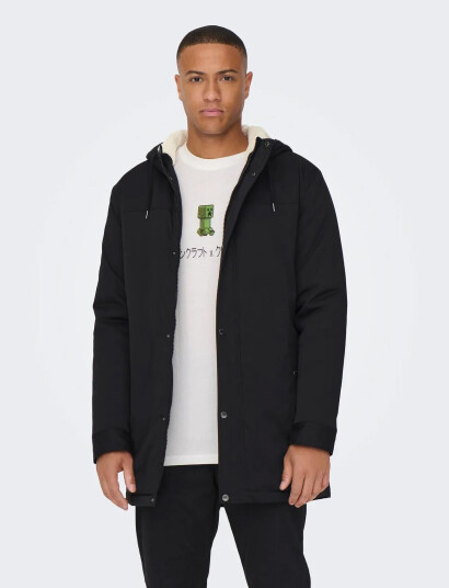ONLY & SONS Onsalexander Life Parka Otw Vd   Black   XS