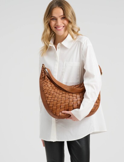 DEPECHE Warsaw Shoulderbag Brown ONE SIZE