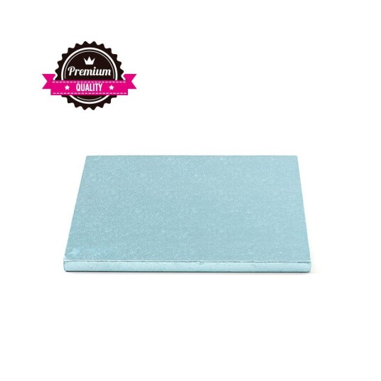 Kake Drum Kvadrat Lys Blå 20cm 