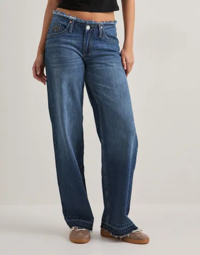Nelly   Blå   No Waist Loose Jeans