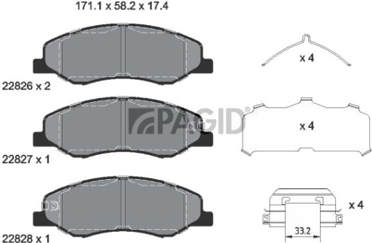 PAGID T2760N Bremseklosser