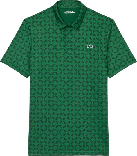 Lacoste Performance Polo AOP DH4825 Golf pologenser herre Fairway/Sinople(YXR) X Large