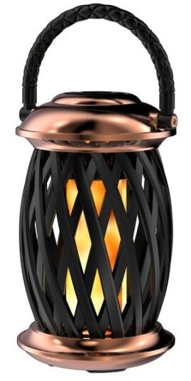 Flammelampe - Oppladbar Lampe Homeline Ignis - Kobber Og Svart Flammelampe - Oppladbar Lampe Homeline Ignis - Kobber Og Svart