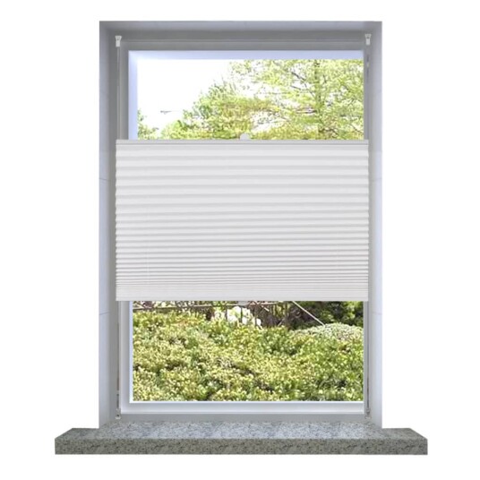 vidaXL Plissegardiner 90x200 cm Hvit vidaXL Plissegardiner 90x200 cm Hvit