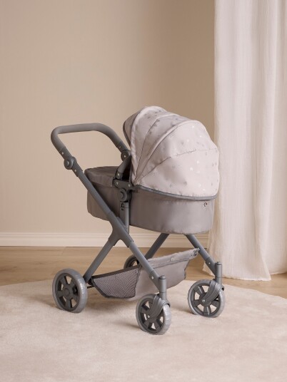 Cloudberry Castle 2-In-1 Dukkevogn Small, Grå