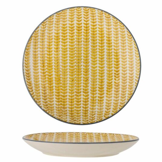 Bloomingville Maple Tallerken 25,5 cm Gul